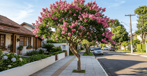 A árvore que virou a queridinha no paisagismo porque além de suas flores não fazerem sujeira, aguenta o sol forte e não quebra o piso