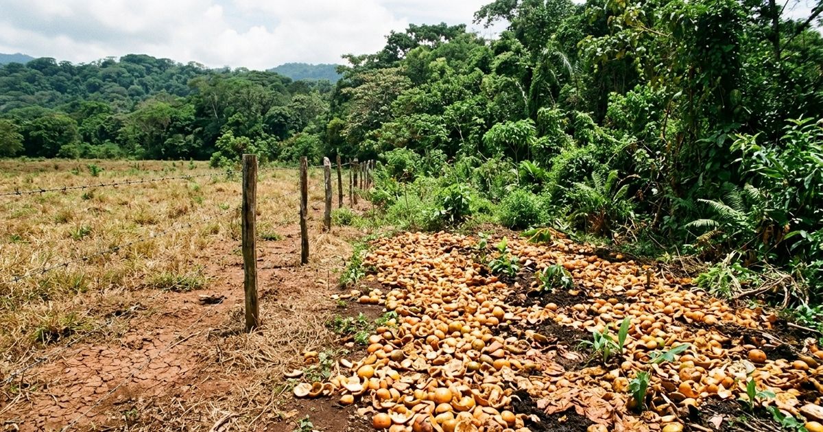Na Costa Rica, uma pastagem degradada foi coberta com 12 mil toneladas de cascas de laranja: 16 anos depois, cientistas encontraram uma floresta exuberante