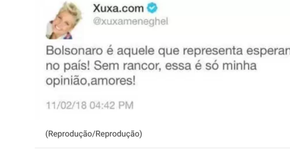 Xuxa apoia Bolsonaro? Mais uma fake news