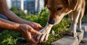 O que fazer quando pisos quentes e ásperos ferem seu cão