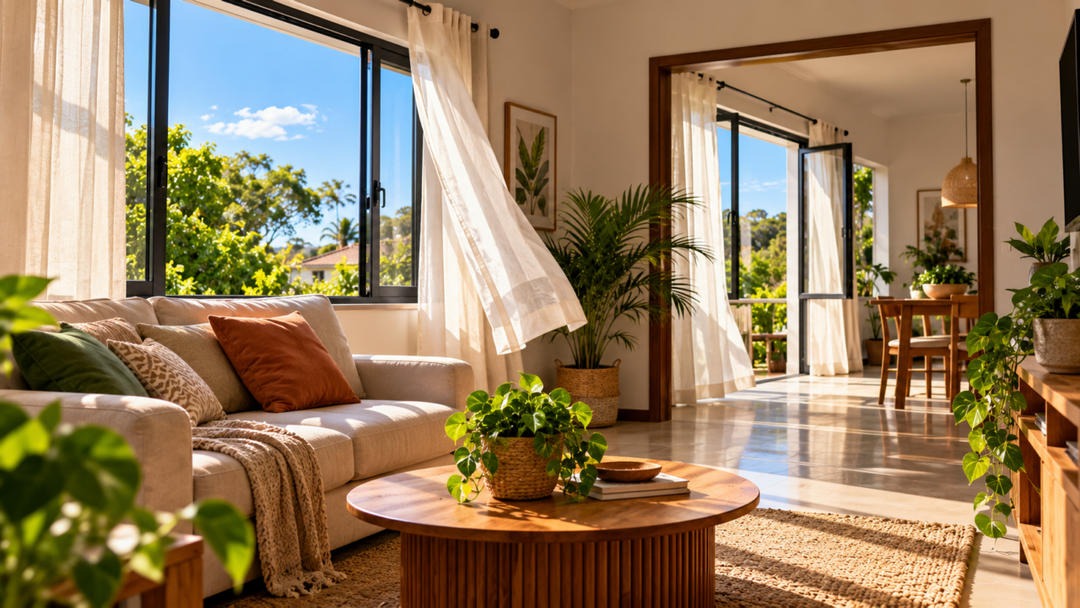 Cortinas, toldos, ventilação e disposição dos móveis ajudam a controlar o calor em casa. Entenda quais estratégias funcionam melhor em cada ambiente.