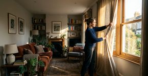 Entenda por que fechar as cortinas antes do sol da tarde atingir a janela pode ajudar a reduzir o aquecimento do ambiente