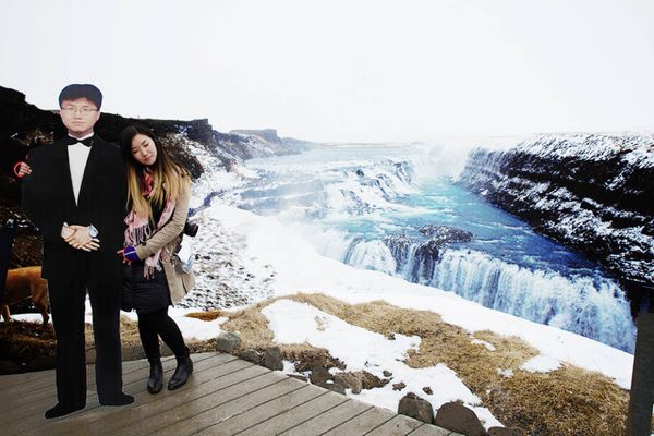 Gullfoss, na Islândia