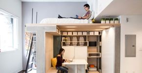 Apartamento minúsculo ganha dois quartos e área para assistir TV
