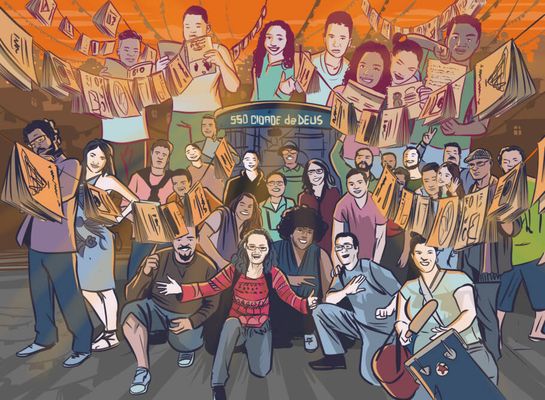 Arte sobre o Sarau da Cidade de Deus - Rio de Janeiro