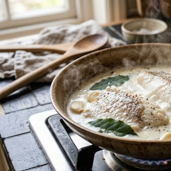 Featured mobile: Os chefs portugueses concordam: “O bacalhau não se cozinha em água pura, mas sim em água com leite, alho e folhas de louro.”