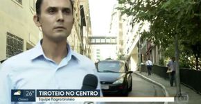 Repórter da Globo se assusta com tiroteio ao vivo