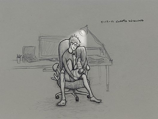 Artista faz ilustrações do dia a dia ao lado de sua esposa
