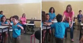 Veja a alegria de menino de 6 anos andando pela primeira vez