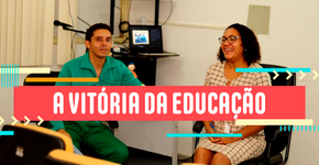 Gari defende TCC vestido com uniforme de trabalho
