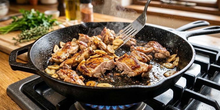 Featured main: O frango mais suculento não é feito no forno e leva 1 colher de sopa de vinagre e 100g de parmesão