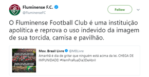 Fluminense reprova uso de imagem de sua torcida pelo MBL