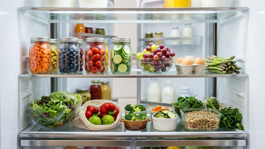 Organizar o refrigerador sem bloquear as saídas de ar protege os alimentos e reduz o consumo de energia.