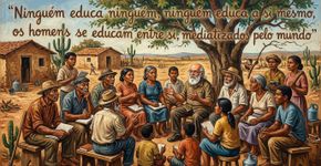 Citação de Paulo Freire, o filósofo brasileiro: “Ninguém educa ninguém, ninguém educa a si mesmo, os homens se educam entre si, mediatizados pelo mundo”: o poder do aprendizado coletivo