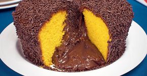 Como fazer bolo de cenoura vulcão turbinado com brigadeiro
