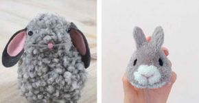 Aprenda a fazer um coelhinho de pompom