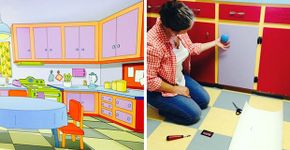 Casal canadense recria cozinha dos Simpsons na própria casa