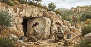 Em uma necrópole com centenas de túmulos saqueados, arqueólogos encontraram uma porta de pedra que aparentemente ninguém abriu em mais de 2 mil anos