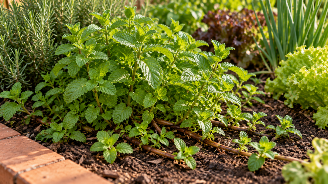 Quer cultivar hortelã sem perder o controle do canteiro? Entenda como a planta se espalha e quais barreiras ajudam a limitar seu crescimento.