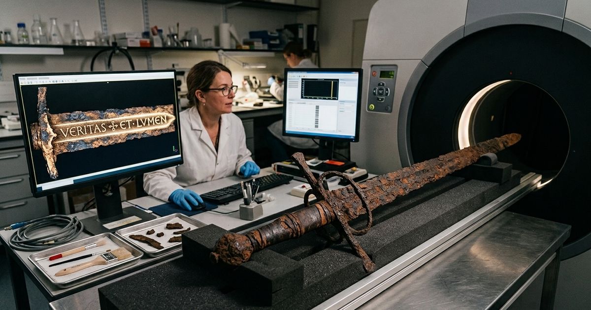 Arqueólogos revelam mistério e mensagem oculta em espada antiga aponta quem realmente criou a arma