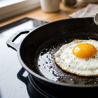 Featured mobile: Por que é recomendado colocar vinagre na frigideira ao fritar ovos, e qual sua finalidade?