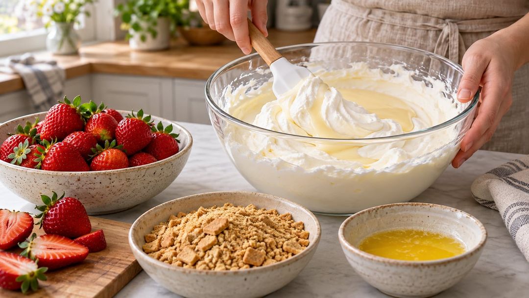 Creme bem gelado, leite condensado e tempo de freezer dão firmeza ao recheio sem assar – Imagem ilustrativa criada por inteligência artificial