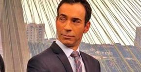 Cesar Tralli compara muque ao de fortão da Globo