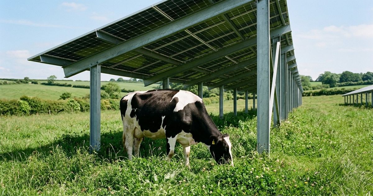 Uma fazenda solar no Tennessee está testando vacas sob painéis móveis: o “modo de pastoreio” cria espaço para o gado enquanto a usina gera eletricidade para cerca de 500 casas
