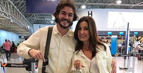 Fátima Bernardes ensina Túlio Gadêlha a passar roupa em viagem