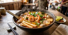 Os tailandeses concordam: “Para deixar a sopa mais perfumada e refrescante, o segredo é adicionar capim-limão durante o cozimento.”