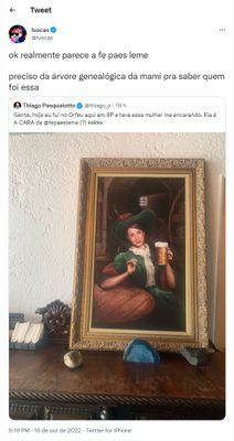 Já o influencer Luscas quis saber mais sobre a ancestralidade da atriz