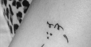 Tatuagens minimalistas inspiradas em gatos