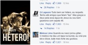 Página homofóbica recebe as melhores críticas na web