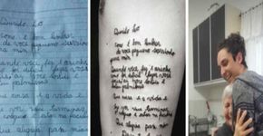 Neto tatua carta de avó com Alzheimer para eternizar o amor deles