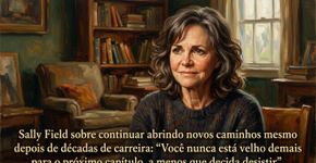 Sally Field sobre continuar abrindo novos caminhos mesmo depois de décadas de carreira: “Você nunca está velho demais para o próximo capítulo, a menos que decida desistir”