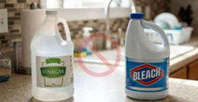 O vinagre pode ajudar em algumas tarefas de limpeza, mas misturá-lo com determinados produtos libera gases perigosos