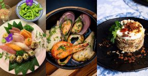 Foto: (Reprodução Guinza Sushi | Reprodução La Paella | Reprodução Ateliê da Nata)