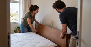 Casal começa a dormir mal depois de mudar a cama de lugar, culpa o colchão novo e só percebe semanas depois que a cabeceira ficou encostada numa parede muito mais úmida do que parecia