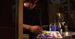 Artista cego faz pinturas de paisagens exuberantes