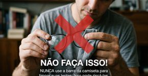 Muitas pessoas não entendem por que não se deve limpar os óculos com a camiseta