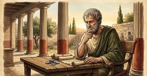Aristóteles, filósofo grego: “A felicidade não está em ter tudo, mas em desejar apenas o que realmente importa.”
