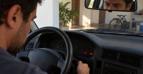 Homem deixa o carro parado durante semanas depois de começar a trabalhar em casa, tenta ligar numa manhã importante e descobre que a bateria não tinha suportado o período sem uso