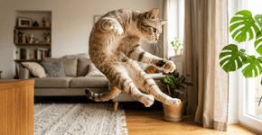 Por que o gato sempre cai de pé?
