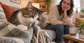 Seu gato mastiga cobertor, meia ou roupa? O hábito aparentemente fofo pode terminar numa obstrução intestinal