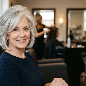Featured mobile: Charo García, cabeleireira: “A partir dos 60 anos, cortes de cabelo com volume no topo e um pouco de leveza ao redor do rosto tendem a ser os mais favorecedores para rostos redondos.”