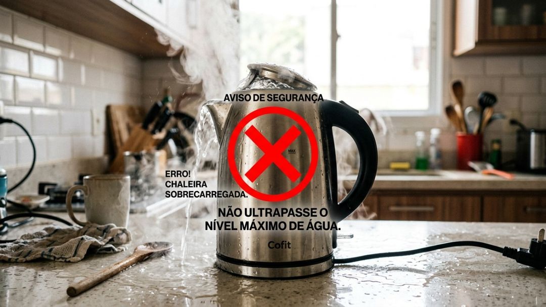 Evitar encher o reservatório além do necessário prolonga a durabilidade da chaleira.