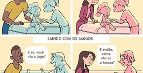 Quadrinhos mostram como sociedade trata pais e mães