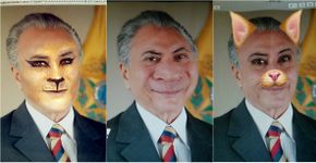 A internet não tem limites: Michel Temer com filtros do Snapchat
