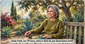 Sally Field, aos 79 anos, sobre a ideia de que deveríamos sentir vergonha de envelhecer: “Percebi que isso é uma grande bobagem”