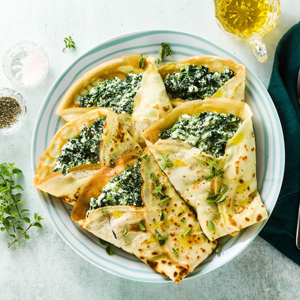 Crepe de ricota e espinafre de dar água na boca